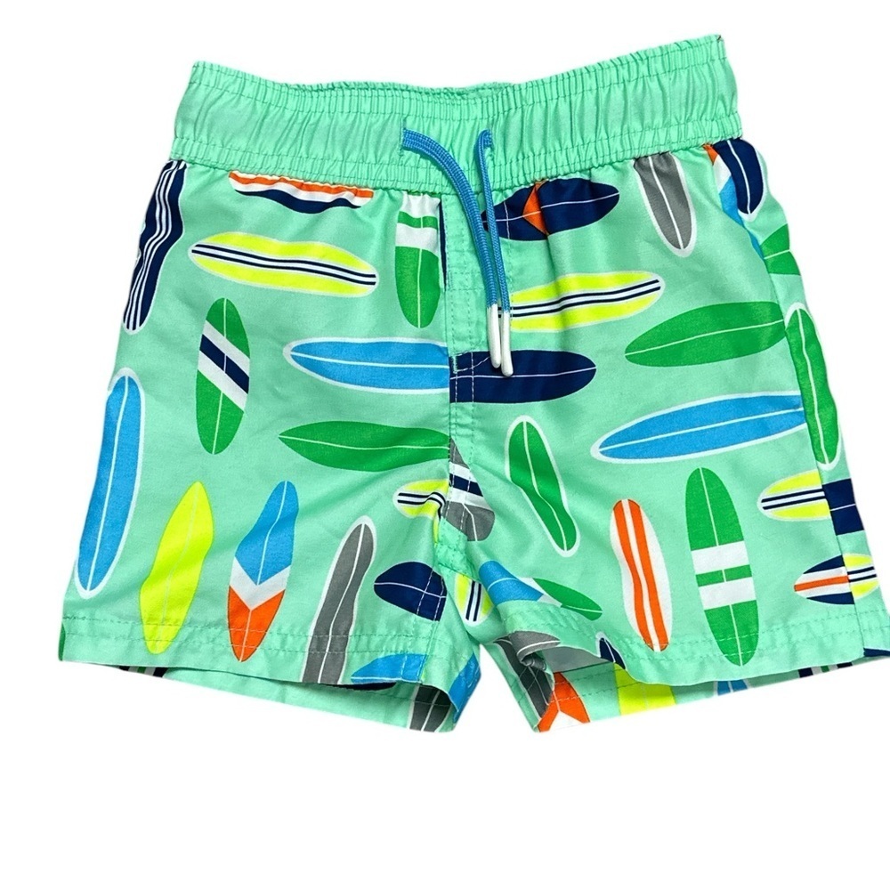 Wave Zone - NWOT - Colorful Surfboard Print Swim Shorts
